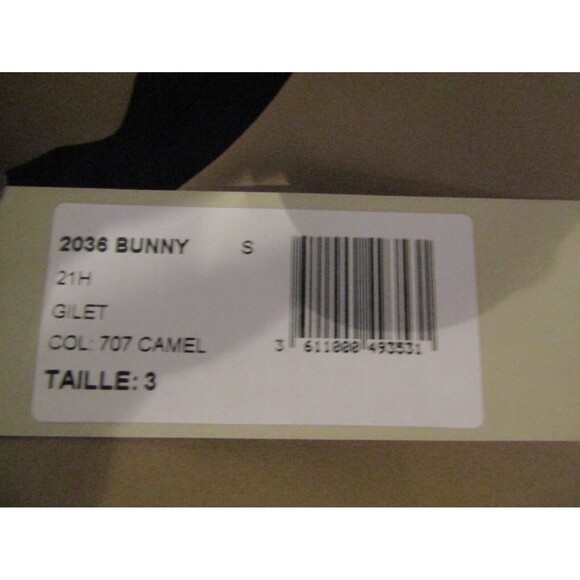 Indies Zip Camel Vest NWT Gilet Bunny Animal Print Rhinestones Retail $169 S/M - Picture 8 of 8